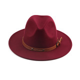MISS New Style 2021 Contrast Color Woolen Unisex Fedora Hat Designer Hats