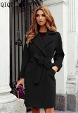 New Arrival Women Clothing Winter Coats Ladies Women Coats Solid Jackets Turn-Down Collar Long Coat Jacket