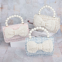 Wholesale women bag handbags 2021 Shoulder handbag luxury ladies pearl bow tote bag