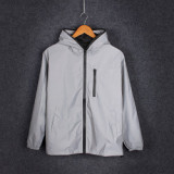 Newest Design 2021 Summer Stylish Men's Jacket Custom Windbreaker 3M Safety Reflective Jacket For Men