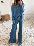 Wholesale Sexy Solid Color Two Piece Pants Set Women Clothing Fall Two Piece Sets For Women