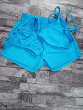 2021 women clothing solid color bikini three piece sets
