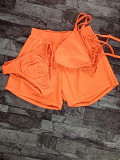 2021 women clothing solid color bikini three piece sets