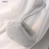 New Fashion Small Wedding Bridal Glitter Rhinestone Handbag Bling Crystal Evening Clutch Bag Purse