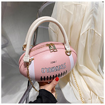 2021 Hot Sale Rugby Handbag Women 2021 New Personality Single Shoulder Messenger Mini Chain Ball Bag Small Bag