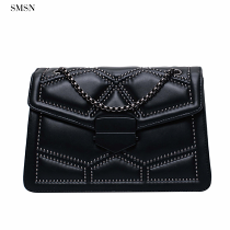 Classic Chain Crossbody Shoulder Strap Small Flap Handbags Pu Leather Ladies Hand Bags Rivet Fashion Woman Bags