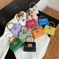 2021 Luxury Handle Mini J Bags Brand Purses Handbags Women Designer Small Shoulder Crossbody Bags Female Crocodile Pattern Totes