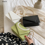 2021 New Wholesale Ladies Fashion Pearl Handbag Chain Shoulder Hand Bag For Women