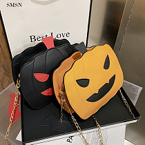 Halloween Cute Pumpkin Bucket Purse Girls 2021 Demon Slayer Shoulder Handbag Crossbody Women Creative Funny Shape Toddle Bag
