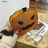 Halloween Cute Pumpkin Bucket Purse Girls 2021 Demon Slayer Shoulder Handbag Crossbody Women Creative Funny Shape Toddle Bag