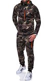 Fashion 2021 camouflage Long Sleeve Mens Two Piece Jogger Sets Men's Outdoor Hoodies Set