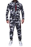 Fashion 2021 camouflage Long Sleeve Mens Two Piece Jogger Sets Men's Outdoor Hoodies Set
