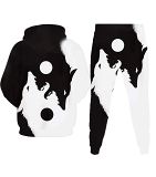 Lowest Price 3D Digital Print Long Sleeve Men Two Piece Set Autumn/Winter Fashion Casual Sports Suit