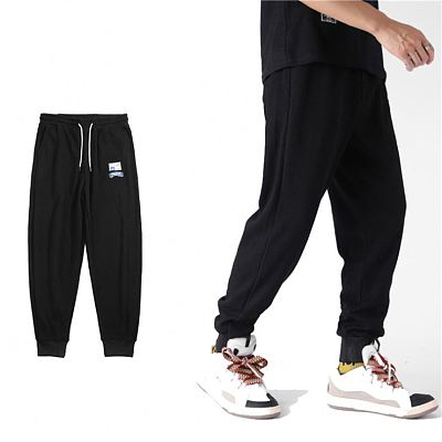 High Quality Men Sweat Pants Solid Color Casual Men'S Pants With Loose Athletic Rope