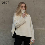New Arrivals Wholesale Fashion Lady Knitted Puff Sleeve Tops women Pullover Sweater