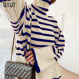 New Arrivals Wholesale Fashion Lady Knitted Puff Sleeve Tops women Pullover Sweater