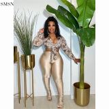 Good Quality Reflective Fabric Pleated Slit High Waist Women Pants Casual Trousers Fall 2021 Women Clothes Pants