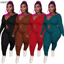 Amazon 2021 Fall Women Casual Two Piece Set Solid Color Two-Way Separating Zip Joggers Pants Two Piece Pants Set
