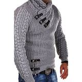 Fashion 2021 Solid Color Long Sleeve Men's Sweaters Amazon Men's Plus Size Knitted Sweater