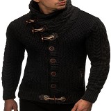 Good Quality High Collar Button Plus Size Men's Sweater 2021 Autumn And Winter Men's Cardigan Sweater Coat