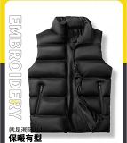 Hot Selling Solid Color Sleeveless Men Puffer Jacket New Fashion Thick Vest Bubble Jacket Men