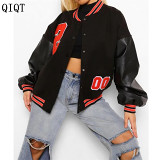 Fashion Women Clothes Baseball Uniform Fall Winter Amazon Hip Hop Jacket Coat Women Jacket
