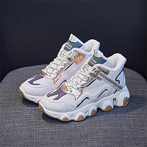 D12978 Korean edition fashion casual comfort ventilate outdoor chunky sneakers 2021 winter sport shoes