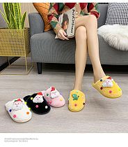 D12808 Winter new style christmas series soft soled keep warm home cartoon plush slippers for women stylish
