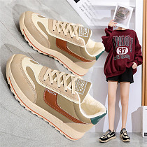 D13005 2021 autumn and winter new style fashion retro splice casual running shoes walking sneakers
