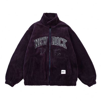 High Quality Men'S Coats Casual Autumn And Winter Letter Lamb Wool Cotton-Padded Coat