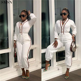 2022 New Arrivals Pocket Button Drawcord Rompers Women Elegant Jumpsuits Elegant Bodysuits Sexy For Women