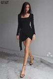 Latest Design Women Sexy Fashion Appeal Long Sleeves Bodycon Dress Women Casual Dress 2021
