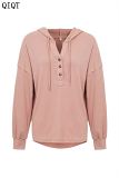 Newest Design Solid Color Casual Women Clothes Top Women Blouses Hoodie Women Clothing