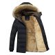 Best Design Men'S Winter Coat Winter Warm Hooded Heavy Fleece Cotton Coat