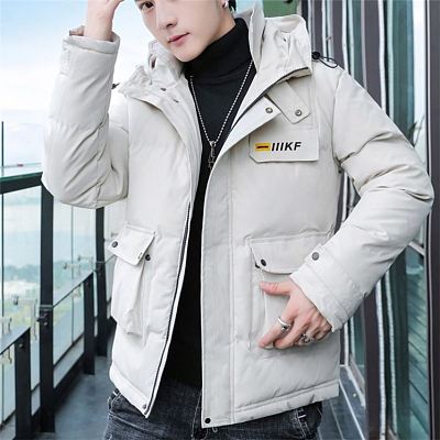 Good Quality Winter Coats Men Fall And Winter Warm Thickening Pure Color Casual Fashion Cotton-Padded Clothes
