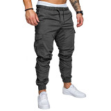 Newest Design Clothes Men Pants Many Pants Pocket Woven Fabric Casual Pants Beam Foot Overalls