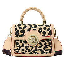 2021 new fashion design leopard crossbody bag fashion small square bag handbag for women