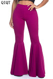 Good Quality Woman Pants 2021 Casual Solid Color High Waist Plus Size Women Trousers flare pants