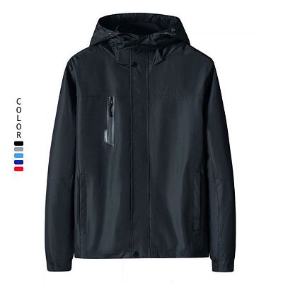 Newest Design Hooded zipper windproof and waterproof jacket for men's casual coats