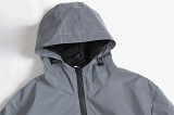 Newest Design Fashionable personality reflective coat mens winter coat with hood men's casual coats
