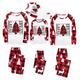 Hot Sale 2021 Fall and Winter 2 Piece Set Christmas tree print home wear pajamas parent-child wear