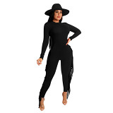 Womens Clothing 2021 Long Sleeve Jumpsuits For Women Playsuit Bodysuits Slim Tassel Rompers Women One Piece Jumpsuit