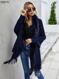 Best Seller Fur Collar Cape Cardigan Sweater 2022 Women Coats Short Coat Women For Winter
