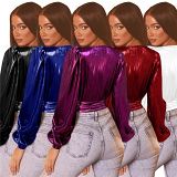 Wholesale Deep V neck Sexy Bodysuits For Women Autumn And Winter Long Sleeve Bodycon One Piece Bodysuit