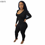 Best Seller Sexy Plicated Womens Clothing Two Piece Pants Set Women 2 Piece Sets 2 Piece Set Women