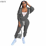 Wholesale Solid Color Hoodie Casual Joggers Pants Two Piece Pants Set Two Piece Pants Set Women Sets Two Piece