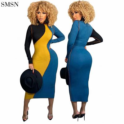 Good Quality Spell receive waist wave edge slimming trendy dress women elegant casual dresses for girls women