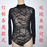 Best Design Sexy see-through high-necked lace onesie elegant womens jumpsuits womens bodysuit bodycon