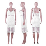 Summer 2021 Wholesale Sleeveless Elegante Bandage lace Bodycon Dresses