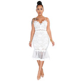 Summer 2021 Wholesale Sleeveless Elegante Bandage lace Bodycon Dresses